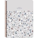 Keskin Color Terazzo Gri 16.5x22.5 Kareli Defter