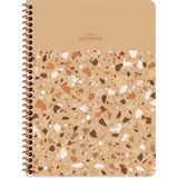 Keskin Color Terazzo Kahve 16.5x22.5 Kareli Defter