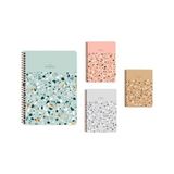 keskin color terazzo not defteri 16,5x22,5 cm 80 yaprak çizgili 320941-99 (6 lı paket) - Karışık