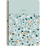 Keskin Color Terazzo Yeşil 16.5x22.5 Kareli Defter