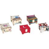 Keskin Desenli Ahşap Küp Bloknot