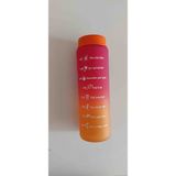 Keskin Ev-Yaşam Cam Matara Suluk Sporcu Motivasyon Matarası - 550 ml - Turuncu