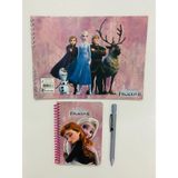 Keskin Kırtasiye Seti ( Frozen Resim Defteri 17*24 - Frozen Not Defteri - Üçgen Uçlu Kalem )-1