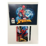Keskin Kırtasiye Seti Örümcek Adam ( Spider-Man Resim Defteri 17*24 - Spider-Man Not Defteri - Üçgen Uçlu Kalem )