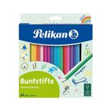 Keskin Pelikan Üçgen Kuru Boya Kalemi 24 Lü Kutu