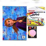 Keskin Resim Defteri Frozen 25X35-JUMBO Keçeli Kalem 10 Lu-Desenli Yapışkanlı Not Kağıdı-Set 9