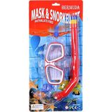 Keskin Sound Bermuda Kartela Maske Snorkel Set - Kırmızı
