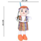 Keskin Sound Poşette 45 cm Yöresel Kıyafet Bez Bebek - Çok Renkli