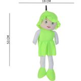 Keskin Sound Poşette 53 cm Tombik Bez Bebek - Yeşil