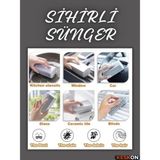 Keskon 1 Adet Çok Amaçlı Nemli Silgi Sünger | Sihirli Temizlik Süngeri | Toz ve Leke Emici - Çok Renkli