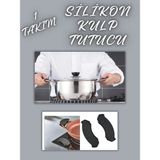 Keskon 1 Takım Silikon Tencere ve Tava Tutacağı – Yanmaz, Yapışmaz ve Isıya Dayanıklı Mutfak Tutamaç Seti - siyah