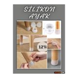 Keskon 12’li Beyaz Silikon Zemin Koruyucu – Mobilya, Sandalye ve Ayak Koruyucu, Çizmez ve Dayanıklı