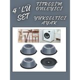 Keskon 4’lü Set Yükseltici ve Titreşim Önleyici Beyaz Eşya Ayağı – Çamaşır, Bulaşık Makinesi ve Buzdolabı - 4 LÜ PAKET