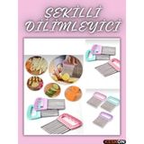 Keskon Çok Fonksiyonlu Patates Cips Doğrayıcı | Sebze & Meyve Dilimleyici | Hamur Kesme Mutfak Aparatı - Çok Renkli - şekilli
