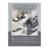 Keskon Esnek Musluk Lavabo Matı – Su Geçirmez Batarya Altı Koruyucu, Mutfak ve Banyo Süngerliği