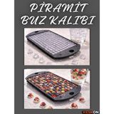 Keskon Mini Piramit Buz Kalıbı Silikon Malzemeli Çoklu Buz Yapıcı Siyah - Beyaz Renkli