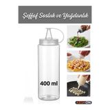 Keskon Plastik Yağlık Sosluk Şişesi 400 ml – Şeffaf Yağdanlık, Ketçap ve Sos Şişesi