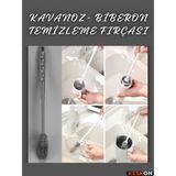 Keskon Silikon Uzun Saplı Kavanoz Yıkama Fırçası Şişe, Kavanoz, Bardak ve Termos Temizleyici - Çok Renkli - 1 Adet - 1 lt