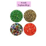 Kesme Cam Boncuk 2mm - 4 Renk - Toplam 80 Gram - BNC436