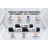Kespack Çöp Poşeti 80X110 Jumbo Boy 3 Rulo 30 Adet Sızdırmaz Çöp Torbası