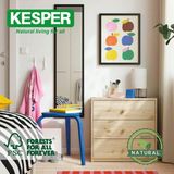 Kesper 3 Çekmeceli Doğal Ahşap Şifonyer 60X59 cm - Beyaz - Ahşap