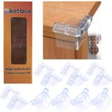 Ketbox 12 Adet Silikon Köşe Koruyucu 3m Bantlı Çocuk Bebek Güvenlik Emniyet
