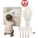 Ketbox Çocuk Bebek Çekmece Dolap Beyaz Eşya Güvenlik Emniyet Koruma Kilidi - Çok Amaçlı Kilit 5 Adet