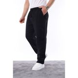 Keten Bağcıklı Jogger Pantolon - Siyah - 0 - 32
