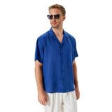 Keten Gömlek Basic Devrik Yaka Regular Fit