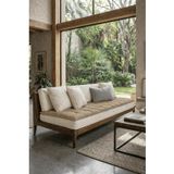 Keten Koltuk Şiltesi 5 cm Dolgulu | Koltuk Pedi, Balkon ve Sedir İçin (Açık Kahverengi, 140x80)