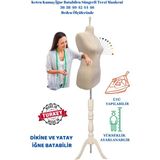 Keten Kumaş Süngerli Iğne Batabilen Prova Mankeni Terzi Mankeni Ket-01
