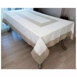 Keten Nakışlı Ajürlü 170X275 Masa Örtüsü