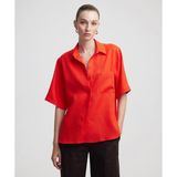 Keten Oversize Gömlek IS1250025135209 - Turuncu - 34