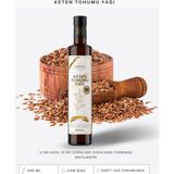 Keten Tohumu Yağı 250 ml %100 Doğal Bitkisel Yağ Katkısız Vegan Günlük Kullanıma Uygun