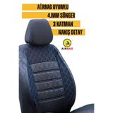 KETHLİNE fort Tourneo Connect Uyumlu MAVİ Oto Koltuk Kılıfı (Tam Takım Koltuk Kılıfı)