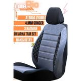 Kethline Renault 9 Reno Broadway Uyumlu Gri Oto Koltuk Kılıfı (Tam Takım Ön Arka Araç Koltuk Kılıfı)