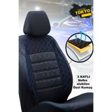 KETHLİNE Renault 9 Reno Broadway Uyumlu Mavi Oto Koltuk Kılıfı (tam Takım Ön Arka Araç Koltuk Kılıfı)