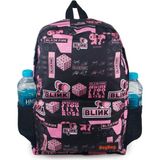 Ketnez Bybag 3'lü Set Blackpink K-Pop Desenli Sırt Çantası Kalemlik Makyaj Çantası Büyük Boy Makyaj Çantası - Renkli - Kalem Kutusu - 19cm X 8cm X 4cm