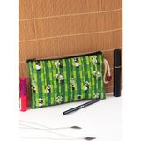 Ketnez Bybag 4'lü Set Bambu Panda Desenli Sırt Çantası Kalemlik Makyaj Çantası Büyük Boy Makyaj Çantası - Renkli - Kalem Kutusu - 19cm X 8cm X 4cm
