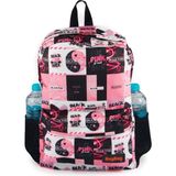 Ketnez Bybag 4'lü Set Blackpink K-Pop Desenli Sırt Çantası Kalemlik Makyaj Çantası Büyük Boy Makyaj Çantası - Renkli - Kalem Kutusu - 19cm X 8cm X 4cm