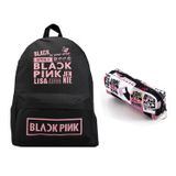 ketnez Siyah Blackpink Baskılı Sırt Okul Çantası Ve Kalemlik Set SİYAH_BLİNK_ÇANTA_KALEMLİK_SET