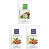 KetoCook 2+1 Avantajlı Set (Ketojenik Badem Unu X 2 Adet + Ketojenik Hindistan Cevizi Unu X 1 Adet) - 900 gr