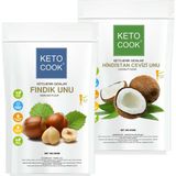 KetoCook Ketojenik Fındık Unu (HAZELNUT FLOUR) 300 gram Hindistan Cevizi Unu ( Coconut Flour )300 gram