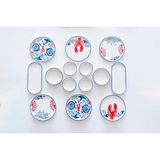 Kevin Seramik Hand Made 14 Parça 6 Kişilik Mercan Kahvaltı Takımı - Seramik, Kahvaltı Sunum Tabağı, Servis Tabağı, Mutfak Marin
