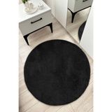 KEVLİNE Kevline Home Kaymaz Taban Dekoratif Modern Oval Yuvarlak Peluş Halı Yolluk