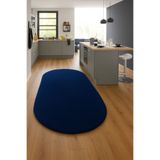 KEVLİNE Modern Peluş Halı Kaymaz Taban Yıkanabilir Salon-Oturma Odası-Mutfak Halısı Oval Halı