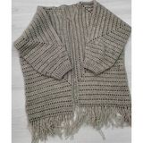 Kevser Nur Tuhafiye Cotton Iple Örülen Bayan Hirka - 38 - 40 - 0GH-Gri