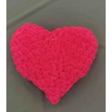 Kevser Nur Tuhafiye Kalpli Dekoratif Yastık - 10 x 20 x 40 cm - Kırmızı