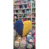 Kevser Nur Tuhafiye Puffy Taraftar Kalpli Yastık - 10 x 25 cm - Altın Sarısı