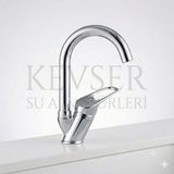 Kevser Su Armatürleri Lavabo Kuğu Batarya Kısa Boru - Krom